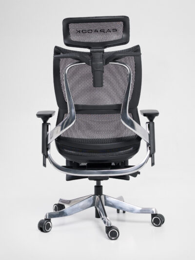 Paradox Ergo Milano Pro Black — back view of Korean mesh and aluminium frame