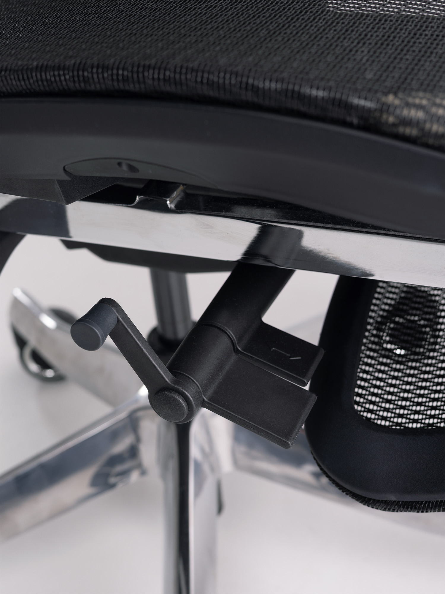 Paradox Ergo Milano Pro Black — headrest 2D adjustment mechanism close-up