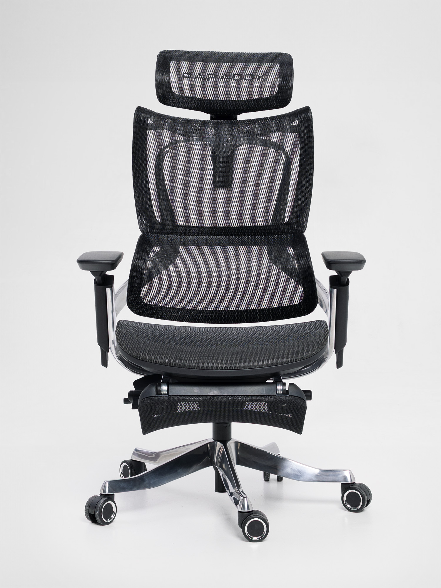 Paradox Ergo Milano Pro Black — front view showing seat cushion and armrests